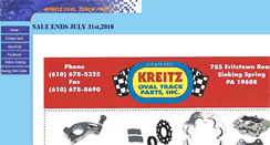 Desktop Screenshot of kreitzovaltrackparts.com